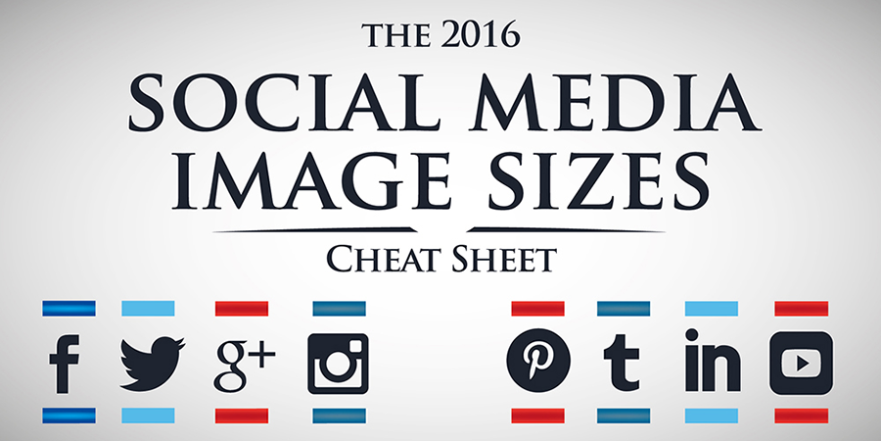 The 2016 Social Media Image Sizes Cheat Sheet #infographic
